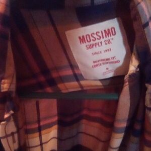 Mossimo Supply Co. Women's Plaid Button Down Shirt - Blue and Brown